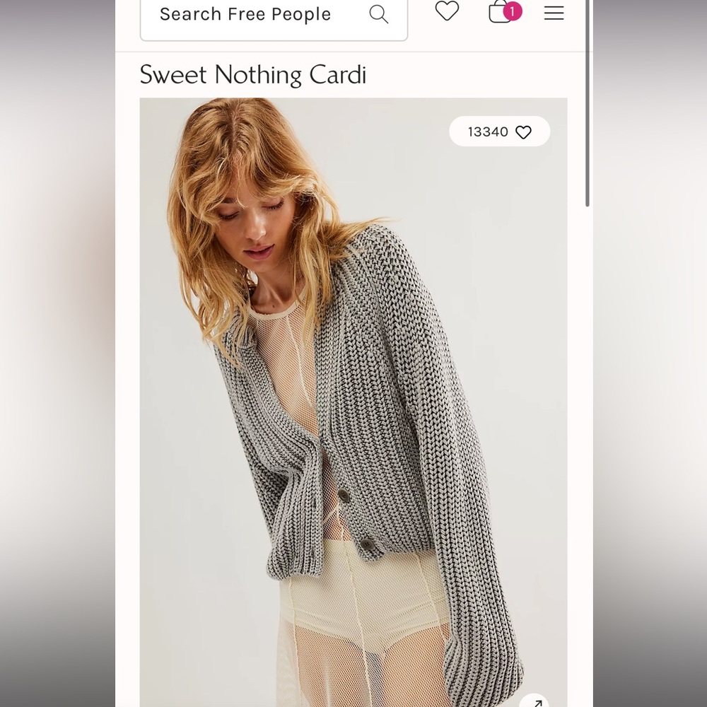 Free People Sweet Nothing Cardi
